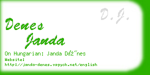 denes janda business card